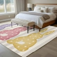 thumbnail image 4 of 6x9 Area Rugs for Living Room, Happy Easter Bunny Non Slip Area Rugs for Kitchen Bedroom Entryway, Striped Polka Dot Rabbits Farmhouse Washable Carpet Runner Rug Floor Mats for Bedroom Home Decor, 4 of 9