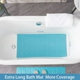 thumbnail image 3 of Foldable  Bathtub Mat:  Size  Safety Bath Mat for Tub Without Suction Cups Non Slip Bath & Shower Mat for Textured, Reglazed, Refinished Tub (Blue, 35.8 x 17.7), 3 of 12