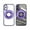 Darkpurple, variant on ELEHOLD Plating Case for iPhone 16,Transparent Clear Back Magnetic Compatible with Mag Safe Charging Foldable Kickstand Shockproof Anti-Yellowing Case for iPhone 16,Lightpurple