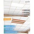 thumbnail image 6 of Fluorescent Light Covers for Ceiling Lights 2 Pack, Burnt Orange Farmhouse Magnetic Ceiling Light Covers 2x4 Feet for Classroom Office School, Orange Brown Striped Overhead Drop Ceiling Light Shade, 6 of 7