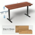 thumbnail image 6 of VIVO Electric 60” x 24” Stand Up Desk | Dark Walnut Table Top, Black Frame, 6 of 8
