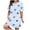 Blue, variant on Womens Nightgowns Plus Size Casual Sleep Dress Women's Plus Heart Print Short Sleeve Round Neck Medium Stretch Loose Nightdress Valentine's Day Nightdress