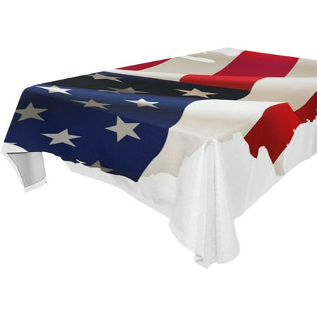 

POPCreation USA Flag Maps Tablecloth 60x84 inches