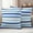 White Blue, variant on Teal Pink Striped Outdoor Waterproof Pillow Covers, Farmhouse Stripes Simple Art Decorative Square Throw Pillowcase Sofa Cushion Sham for Patio/Couch/Chair, 24"x24" 2 Pack