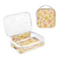 thumbnail image 3 of Yellow and Pink Floral Flowers Makeup Bags Set Travel Toiletry Bags Portable Cosmetic Bags Organizer Waterproof 2 Packs, 3 of 7