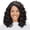 Brown / Black, variant on Synthetic Lace Front Kinky Curly Wig Natural Looking L Part Heat Resistant Daily Party Costume Full Head Hair for Women
