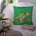 thumbnail image 3 of Carolines Treasures 8688PW1414 Frog Fabric Decorative Pillow 14HX14W multicolor, 3 of 4