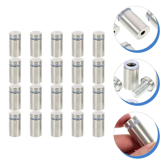 TEHAUX 20Ud Tornillos Standoff Para Marcos Y En Acero Inoxidable De Fácil Instalación Plata