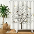 thumbnail image 3 of Farmhouse Tree Branch Fabric Shower Curtain Bird Bath Curtains Rustic Bathroom Decor with Hooks 60Wx72L Inch, 3 of 5