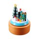 thumbnail image 5 of Cajas musicales de madera navideñas con mecanismo de relojería para niños Muñeco de nieve alce, 5 of 9