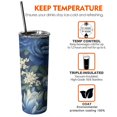 thumbnail image 6 of 20oz Pioneer Flower Skinny Tumblers Stainless Steel Tumbler with Lid and Straw,Vacuum Insulated Double Wall Travel Tumbler Cups with Cleaning Brush for Coffee,Tea, 6 of 6