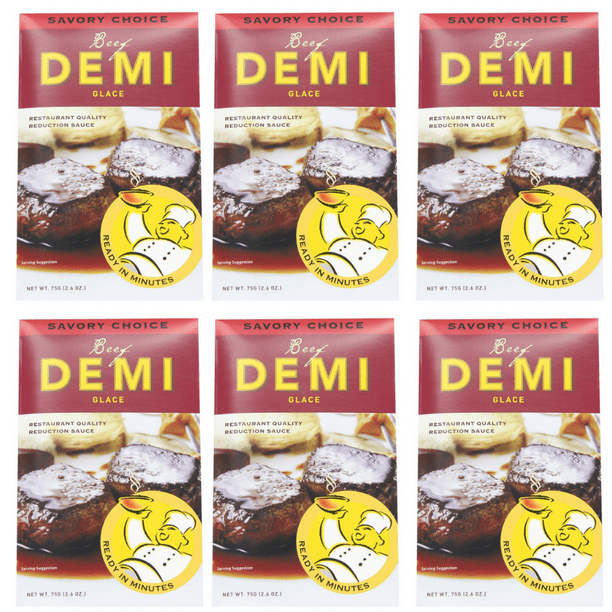 Savory choice Beef Demi Glace Reduction Sauce 2.6 oz Pack of 6