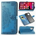 thumbnail image 2 of 3D Embossing Datura Flip Floral Wallet Case Compatible Case for iPhone 11 6.1 inch, 2 of 7