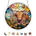 thumbnail image 5 of 83 Pieces Sun Catcher Stained Glass Acrylic Puzzle Decoration - Highland Cow Design Acrylic Puzzles Suncatcher Window Hanging for for Women Men, DIY Suncatcher Kits for Adults, 5 of 7