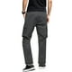 thumbnail image 3 of Pantalones largos de moda para hombre, casuales, de color sólido, con bolsillos cargo y cintura elástica, de poliéster., 3 of 8