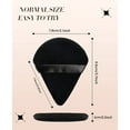 thumbnail image 3 of 4 Pieces Cotton Powder Puff, Made of Pure Cotton Velour in a Triangle Wedge Shape Designed for Contouring, Under Eyes, and Corners, 3.7-inch Large Size, with Strap, Makeup Tool For Cosmetic, 3 of 5