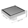 thumbnail image 2 of Shower Floor Drain Strainer Square Shower Drain Tile Insert Shower Drain, 2 of 8