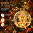 thumbnail image 2 of 3D Lighted Christmas Ball Ornament, Glowing Holiday Hanging Decoration with Warm LED Mini Scene, Decorative Tree Accent for Christmas Trees, Windows, Mantels, Parties and Seasonal Displays, Style E, 2 of 6