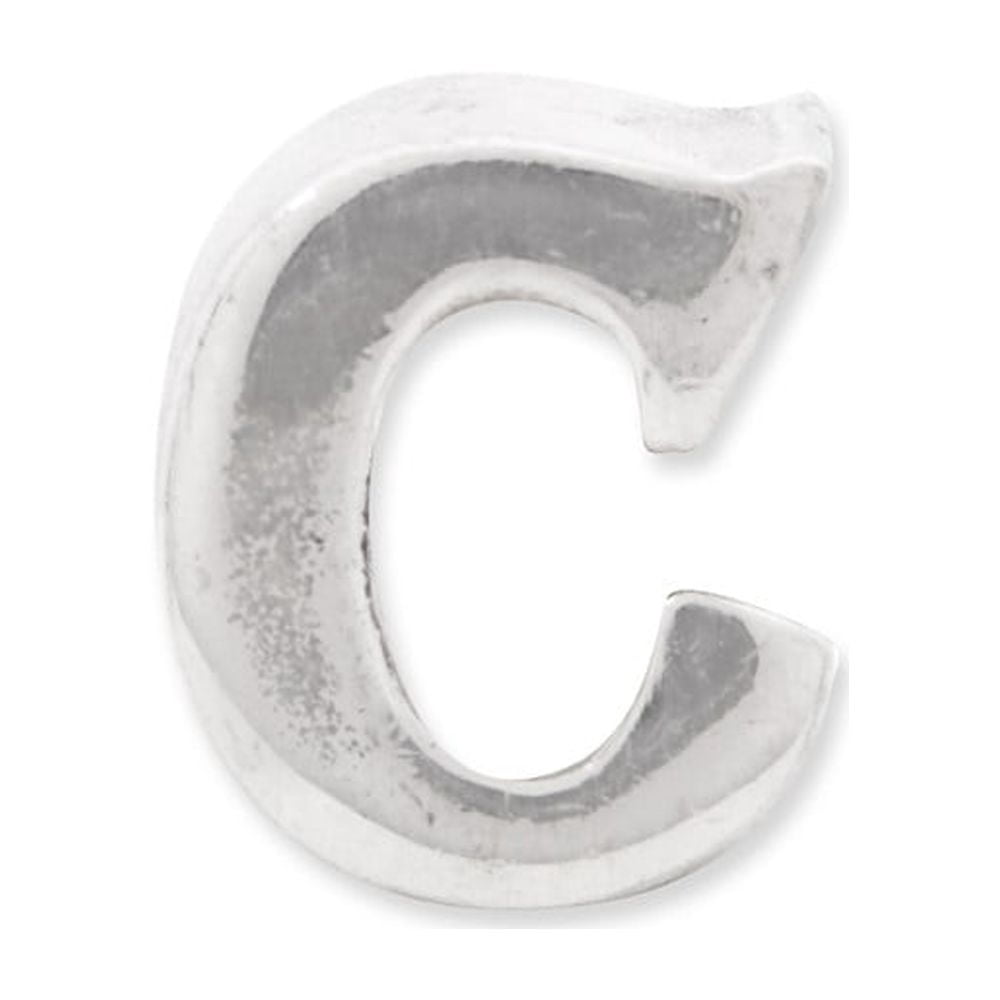925 Sterling Silver Reflections Letter C Bead; for Adults and Teens; for Women and Men