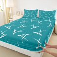 thumbnail image 3 of Manfei Ice Hockey Sport Full Size Sheets,Ball Game Player Bed Sheets,Blue White Sheet Sets For Kids Boys,Super Cozy Room Decorative,4pcs, 3 of 7