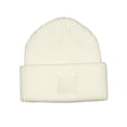 thumbnail image 3 of C.C Unisex Winter Thick Knit Plain Cuff Skull Cap Beanie Hat, Ivory, 3 of 4