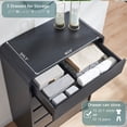 thumbnail image 5 of wow97e Modern 5 Drawers Dresser with Large Drawers, Wood Mid Century Chests of Drawers w/Curved Profile Design, for Bedrooms and Living Room, 5 of 7