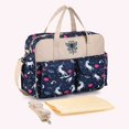 thumbnail image 4 of Bolso Tipo Momia Con Impermeable para Mujer Bolso Cruzado para Madre Y Bebé Gran Capacidad (unicornio Azul Marino) Azul Marino 6068, 4 of 5