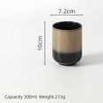 thumbnail image 2 of Retro Coffee Cup,Ceramic Mug Porcelain Cup 300ml 10oz-Khaki-300ml, 2 of 6
