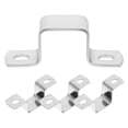 thumbnail image 1 of Shisuyan Tube Clamp Mounting Bracket Silver 4Pcs 25Mm For Square Tube, 1 of 8