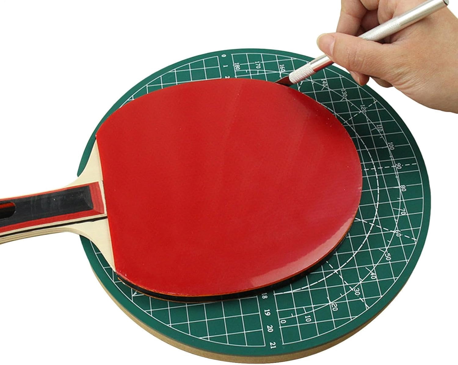 Generic Table Tennis Paddle Cutter, Workbench Rubber Cutter for Rackets