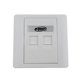 thumbnail image 2 of RJ11 Toma de Pared con licencia Frontal Ethernet Sola Banda 2 Puertos con Piedras Trapezoidales shamjiam Placa de pared de red ABS, 2 of 9