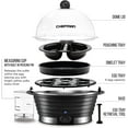 thumbnail image 6 of Chefman Rapid Egg Cooker, 6 Egg Capacity w/ Removable Poaching/Omelette Tray - Black, New, 6 of 9