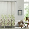 thumbnail image 5 of Vfedsrsge Green Leaf Printed Polyester Shower Curtain - Water-Repellent, Mold-Resistant, Soft Fabric, Easy Install with 6 Hanging Rings, 31.5x70.87 Inch for Bathroom Hotel Dorm, 5 of 6