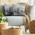 thumbnail image 5 of Ambesonne Antique Throw Pillow Cover 2 Pack, History of France Elba, 16", Black Grey, 5 of 5