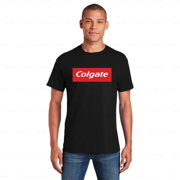 WéarCLOTHING Colgate Box Logo Essential Active T-Shirt Funny, Toothpaste, Oral Hygiene, Dental, Brand , for Unisex, up to size 5XL