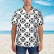 thumbnail image 2 of Fotbe Happy Soccer Camisa Hawaiana para Hombre Unisex – Camisa Casual de Verano con Botones de Manga Corta de Algodón y Lino,Small, 2 of 7