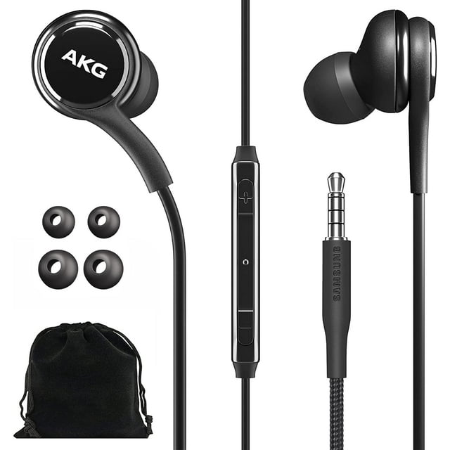 Auriculares Samsung AKG Wired Original de 3.5 mm con control remoto y micrófono