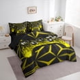 thumbnail image 2 of Erosebridal Gamer Bed in a Bag Twin size 7pcs , Geometric Comforter Sets with Sheets, Black Gold, Reversible, 2 of 5