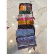Ethinumatic Patchwork Silk Sari Scarves, Assorted Patchwork Multi Layer, 1-Piece