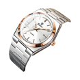thumbnail image 2 of Classic Silver Dress Watch for Him, Analog Quartz Movement, Waterproof, Gift Box Included for Father's Day, Graduation, or Promotion, 2 of 4