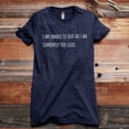 thumbnail image 2 of Thread Tank I Am Unable To Quit As I Am Currently Too Legit Women's Fashion Relaxed Crewneck T-Shirt Tee Heather Navy Small, 2 of 5