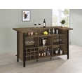 thumbnail image 4 of Bellemore Freestanding Home Bar Wine Cabinet Rustic Oak, 4 of 6