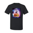 thumbnail image 2 of Wild Bobby, Space Pitbull Riding a Hamburger, Animal Lover, Men Graphic Tees, Black, Small, 2 of 3