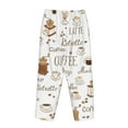 thumbnail image 5 of Naloa Coffee Print Women’s Ultra-Soft Comfy Pajama Lounge Pants with Pockets & Drawstring, 5 of 8