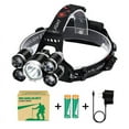 thumbnail image 1 of Linterna frontal LED T6, luz potente, recargable, luz de pesca nocturna, lámpara de conducción nocturna, lámpara de camping, reflector con batería, 1 of 4