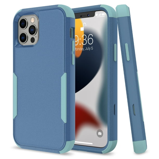 Kzkr Designed For Iphone 13 Pro Max Case Shockproof Full Body Cover Rugged Protective Case Blue Green Walmart Com