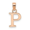 thumbnail image 1 of Diamond2Deal 14K Rose Gold Block Letter P Initial Pendant for Women, 1 of 3