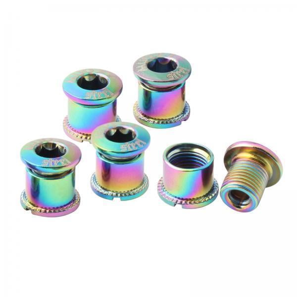 2x 5 Unids / Pack Pernos de Bielas, Pernos Y Tuercas de , Tornillería para Rueda de Cadena Triple / Doble / Simple, Accesorios de Reparación de Bici DYNWAVEMX Tornillos de perno de plato