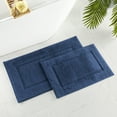 thumbnail image 3 of Hotel Style Organic Cotton Luxury 2-Piece Bath Rug Set, Marine Deep, 3 of 5