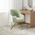 thumbnail image 2 of Mid-Century Modern Water and Stain Resistant Boucle Fabric Upholstered Swivel Accent Chair, Desert Sage, 2 of 5